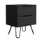 Tuhome Augusta 2 Nightstand, Four Legs, Two Drawers, Black MLW7032 - alternate 7